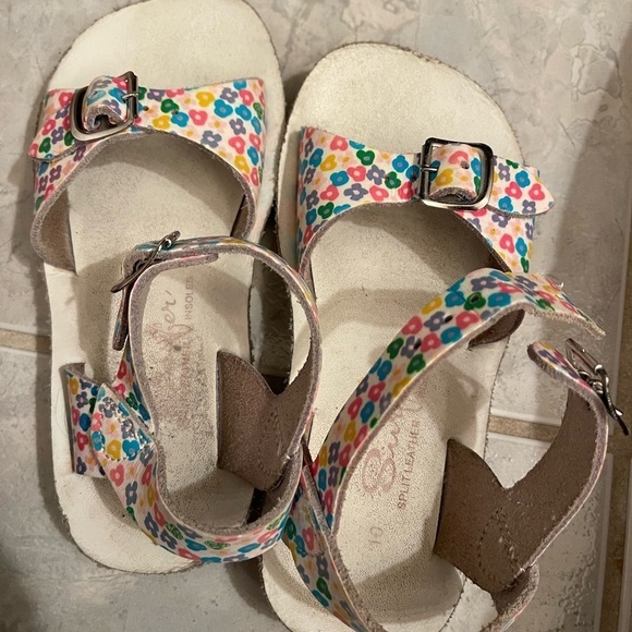 Salt Water Sandals Hoy Shoe Original Multi Flower Sz 10 Baby Sun San Surfer - Picture 6 of 9